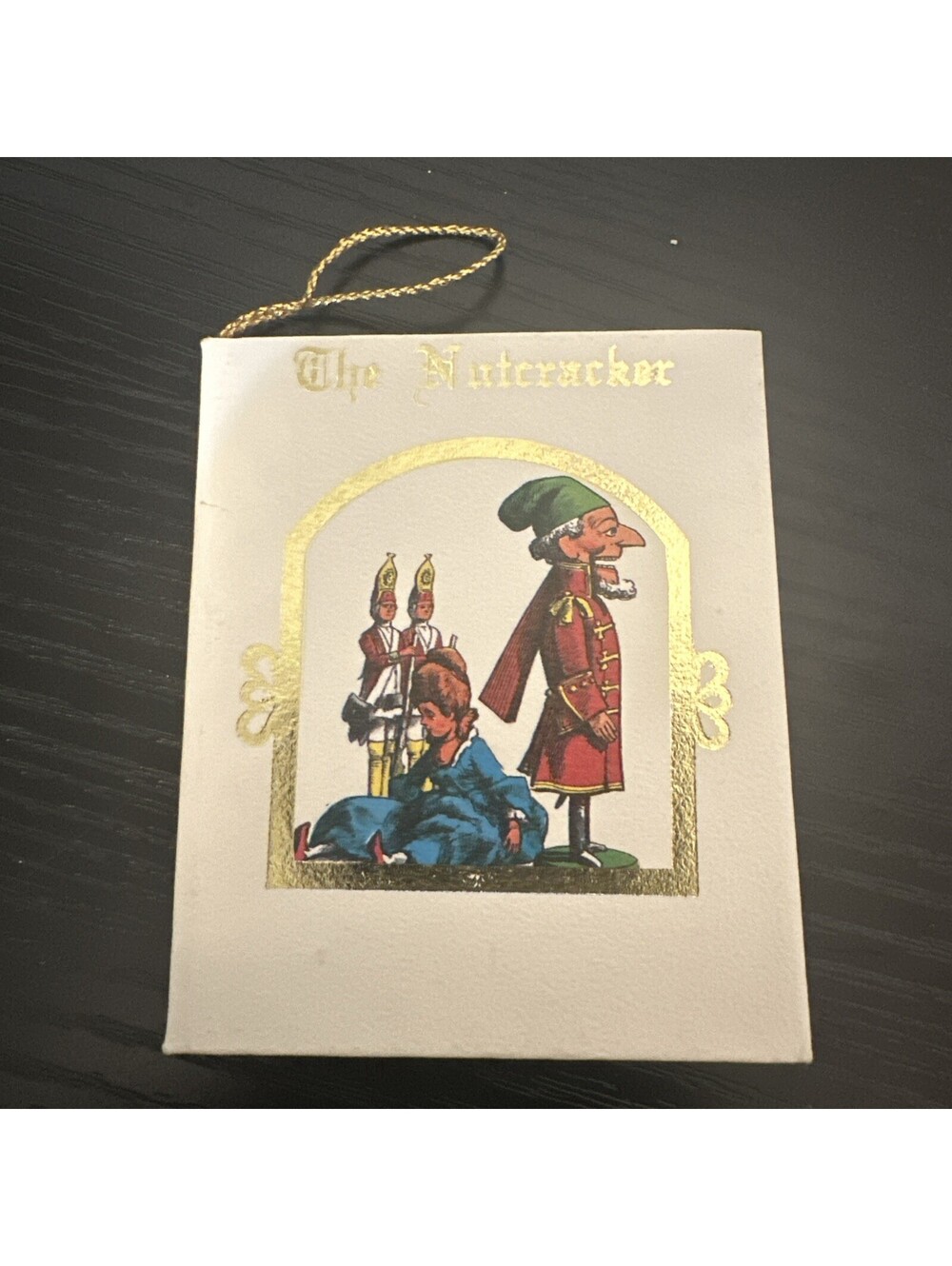 Vintage The Nutcracker Mini Book Christmas Ornament Made In Taiwan